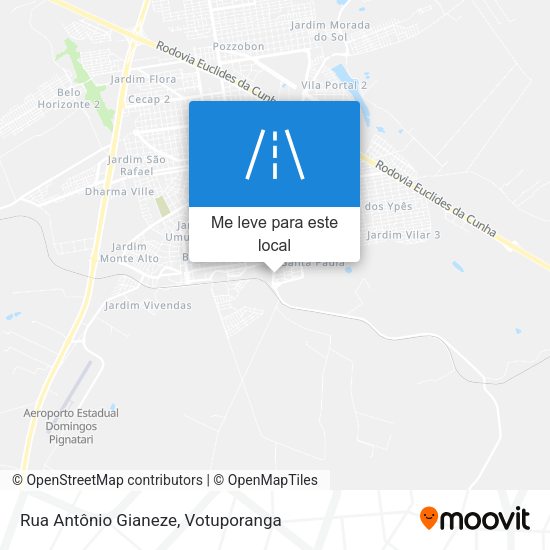 Rua Antônio Gianeze mapa
