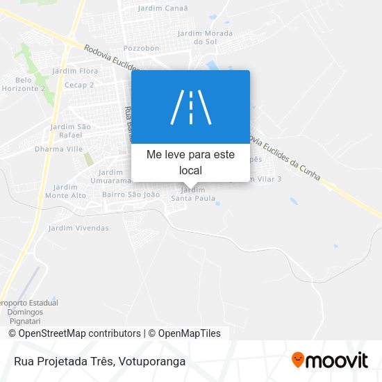 Rua Projetada Três mapa