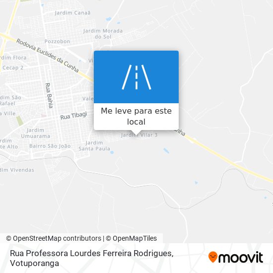 Rua Professora Lourdes Ferreira Rodrigues mapa