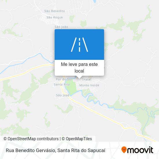 Rua Benedito Gervásio mapa