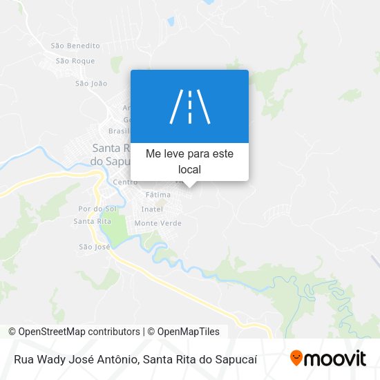 Rua Wady José Antônio mapa