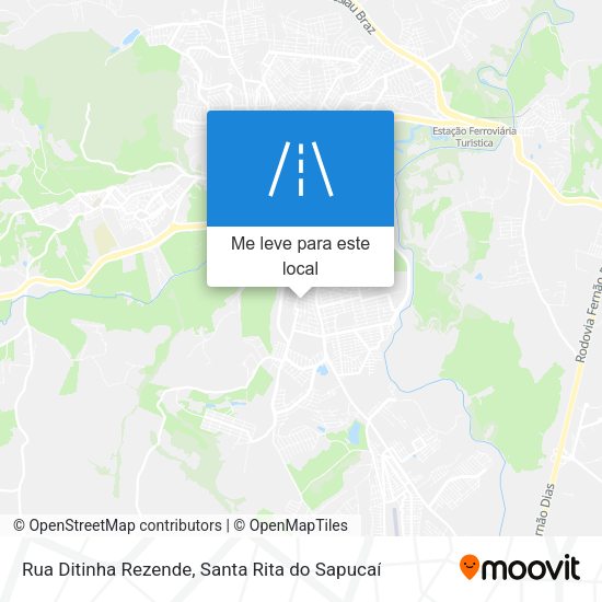 Rua Ditinha Rezende mapa