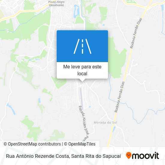 Rua Antônio Rezende Costa mapa