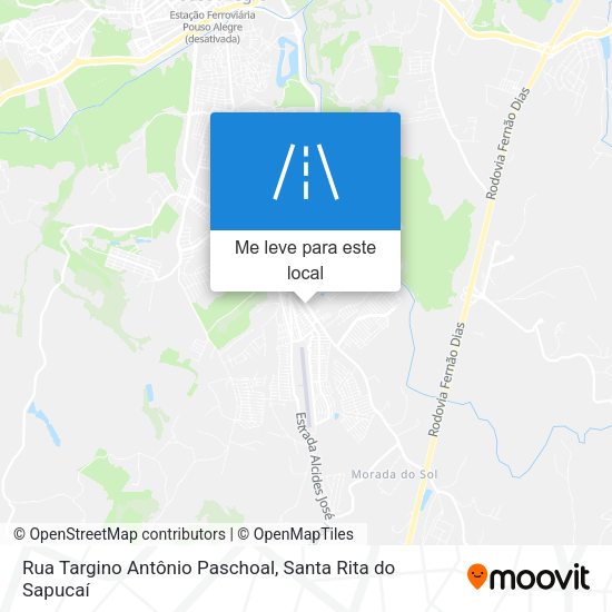 Rua Targino Antônio Paschoal mapa