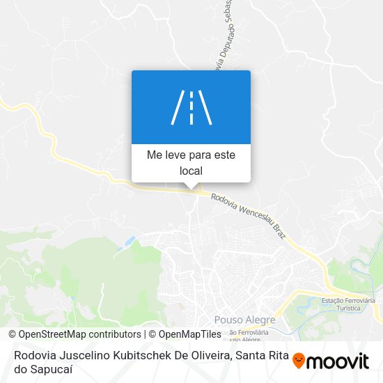 Rodovia Juscelino Kubitschek De Oliveira mapa
