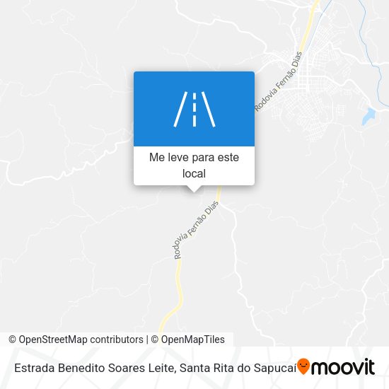 Estrada Benedito Soares Leite mapa