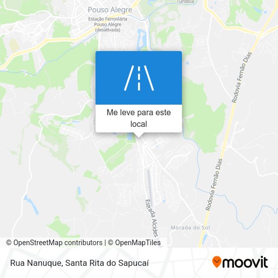 Rua Nanuque mapa