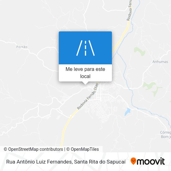 Rua Antônio Luiz Fernandes mapa