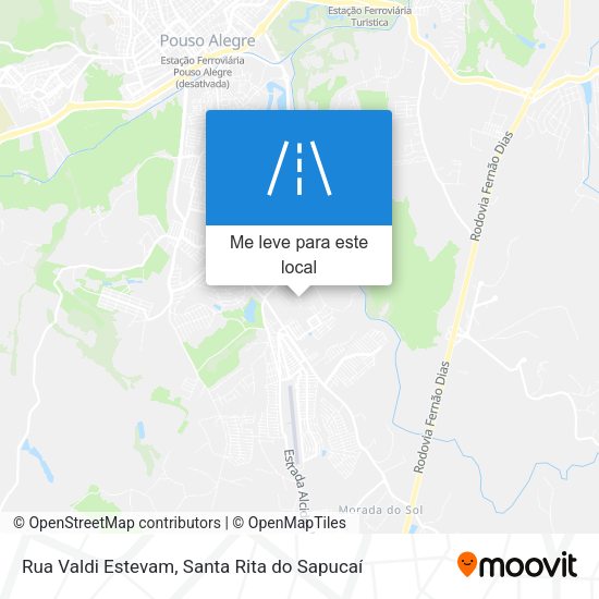 Rua Valdi Estevam mapa