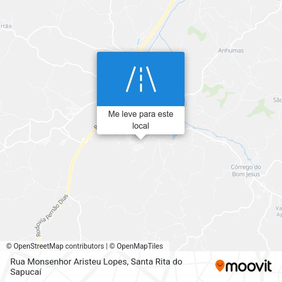 Rua Monsenhor Aristeu Lopes mapa