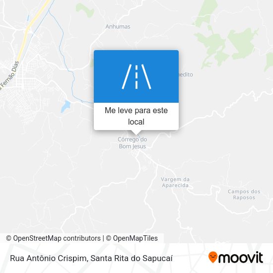 Rua Antônio Crispim mapa