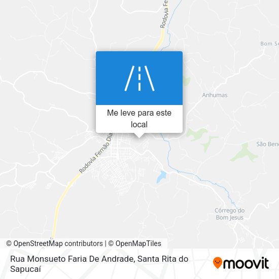 Rua Monsueto Faria De Andrade mapa