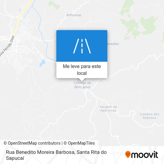 Rua Benedito Moreira Barbosa mapa
