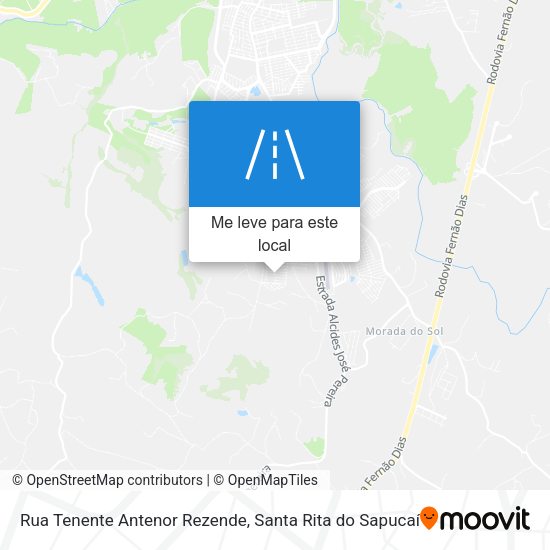 Rua Tenente Antenor Rezende mapa