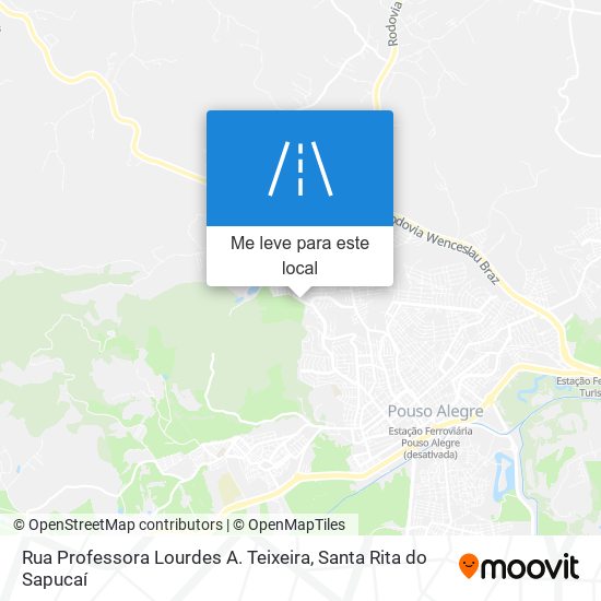 Rua Professora Lourdes A. Teixeira mapa