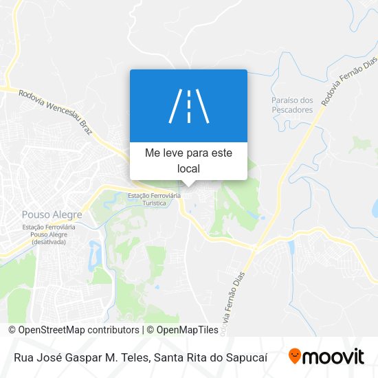 Rua José Gaspar M. Teles mapa