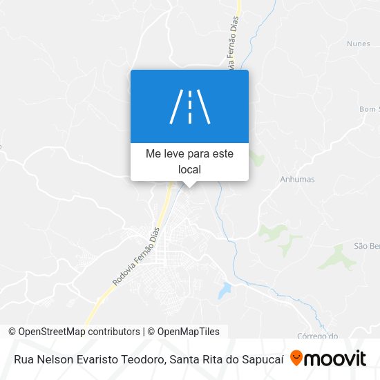 Rua Nelson Evaristo Teodoro mapa
