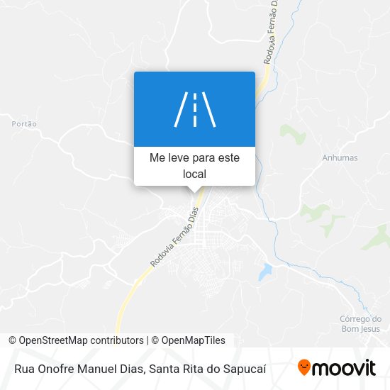 Rua Onofre Manuel Dias mapa