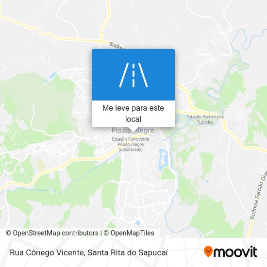 Rua Cônego Vicente mapa