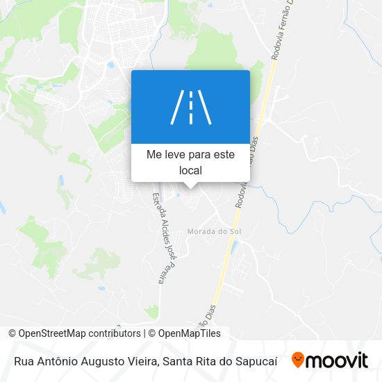 Rua Antônio Augusto Vieira mapa