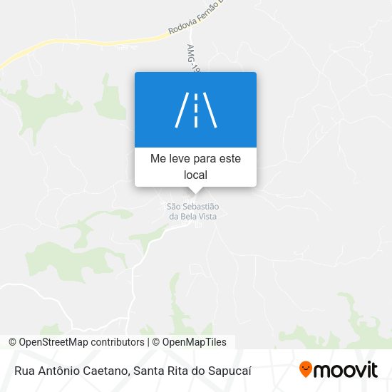 Rua Antônio Caetano mapa