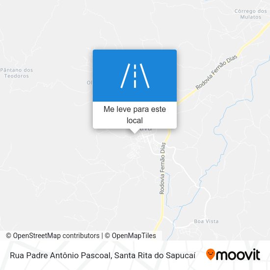 Rua Padre Antônio Pascoal mapa