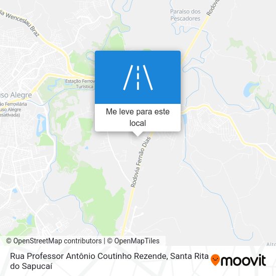 Rua Professor Antônio Coutinho Rezende mapa