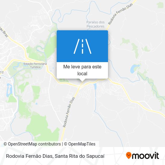 Rodovia Fernão Dias mapa
