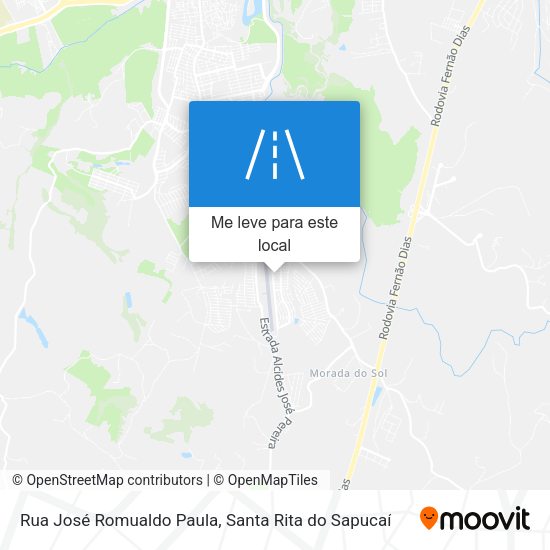 Rua José Romualdo Paula mapa