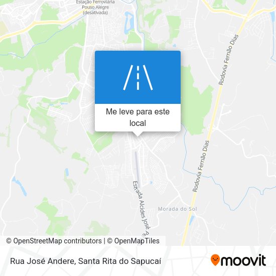 Rua José Andere mapa