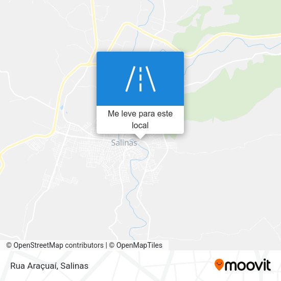 Rua Araçuaí mapa