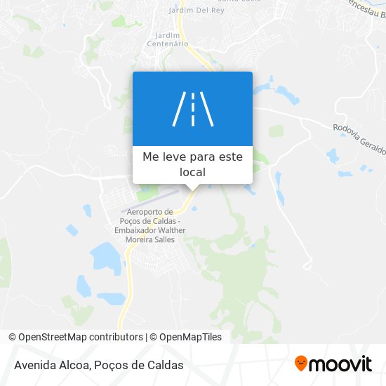 Información de tráfico en tiempo real para llegar a Transportes Rodo Junior,  Av. Alcoa, 6700, Poços de Caldas - Waze