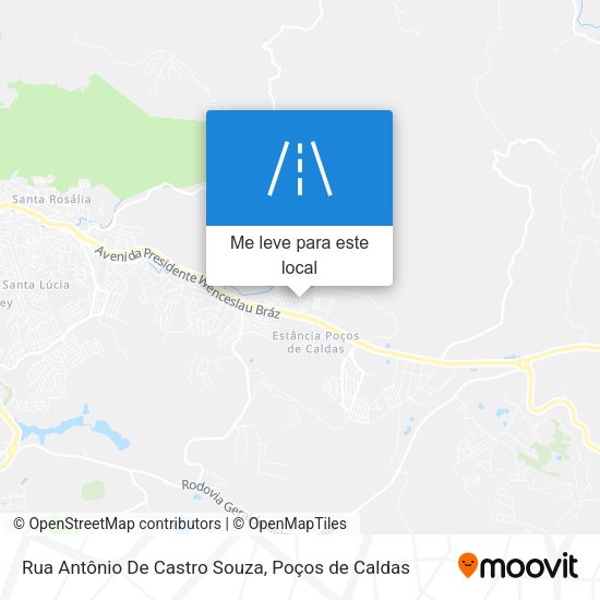 Rua Antônio De Castro Souza mapa