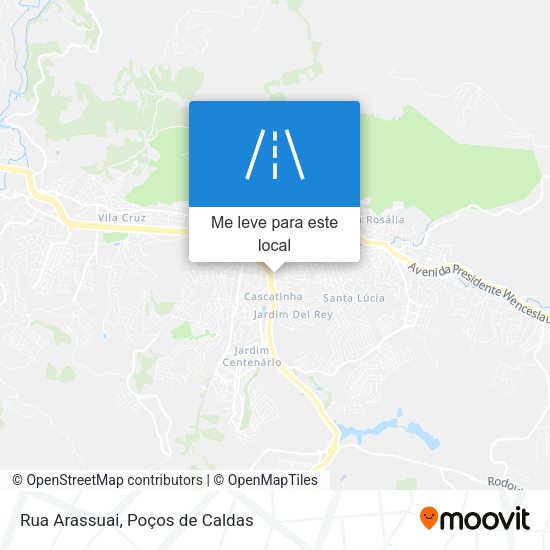 Rua Arassuai mapa