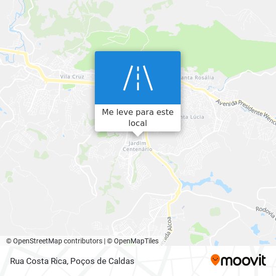 Rua Costa Rica mapa