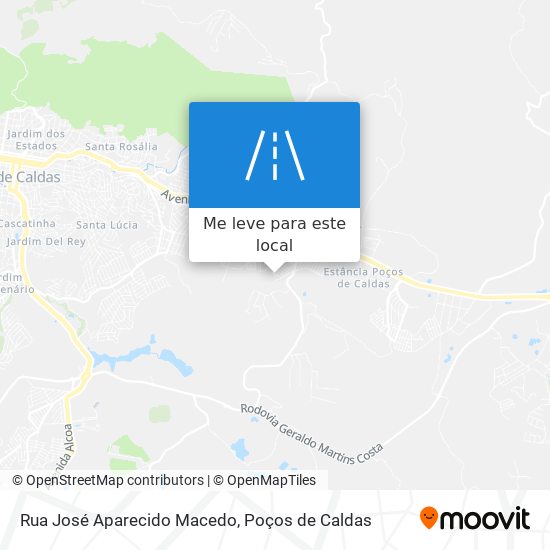 Rua José Aparecido Macedo mapa