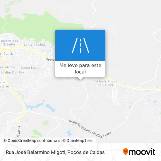 Rua José Belarmino Migoti mapa