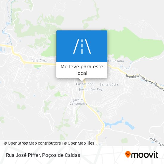 Rua José Piffer mapa