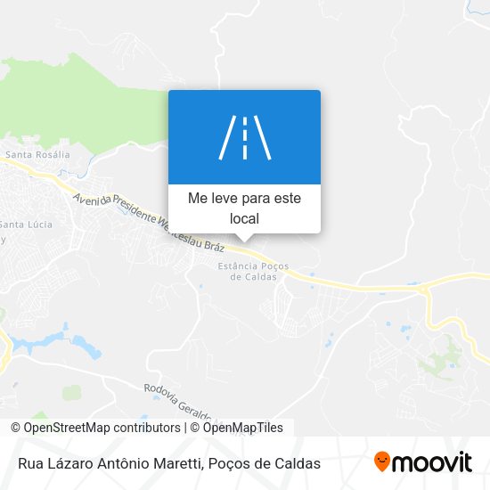 Rua Lázaro Antônio Maretti mapa