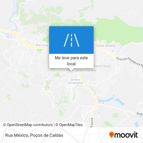 Rua México mapa