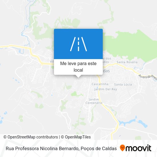 Rua Professora Nicolina Bernardo mapa