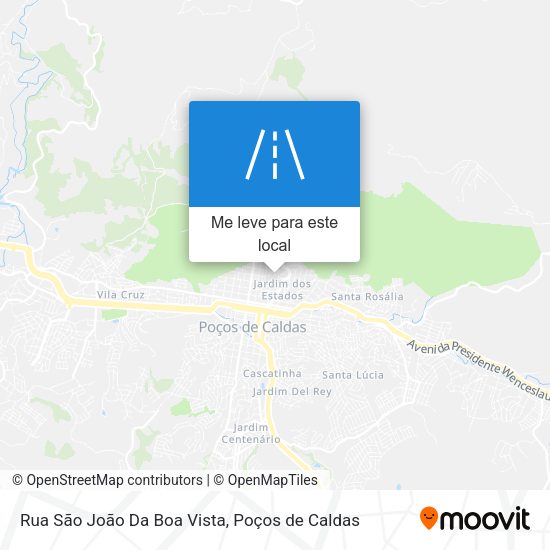 Rua São João Da Boa Vista mapa