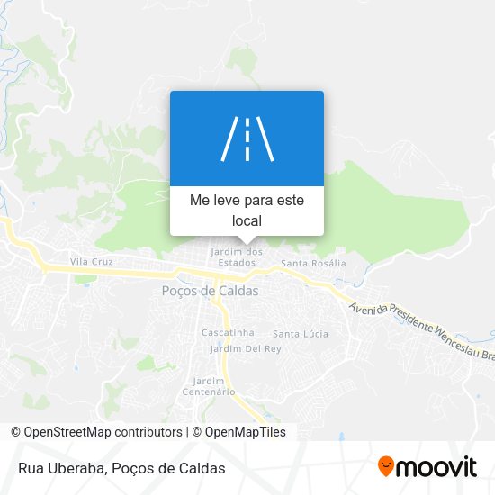 Rua Uberaba mapa