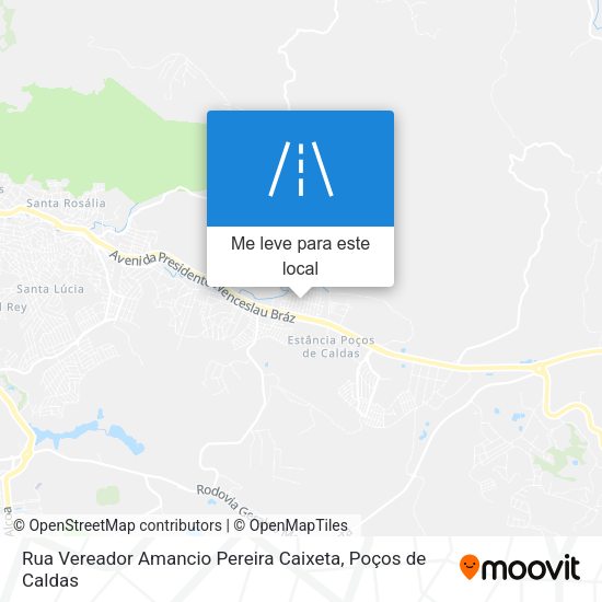 Rua Vereador Amancio Pereira Caixeta mapa