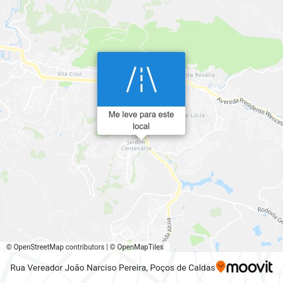 Rua Vereador João Narciso Pereira mapa
