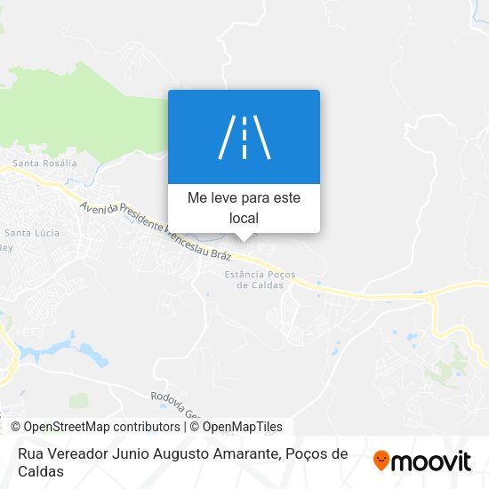 Rua Vereador Junio Augusto Amarante mapa