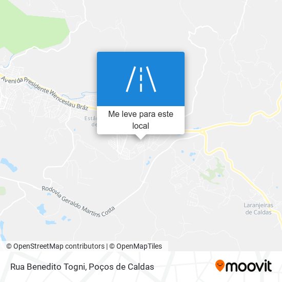 Rua Benedito Togni mapa