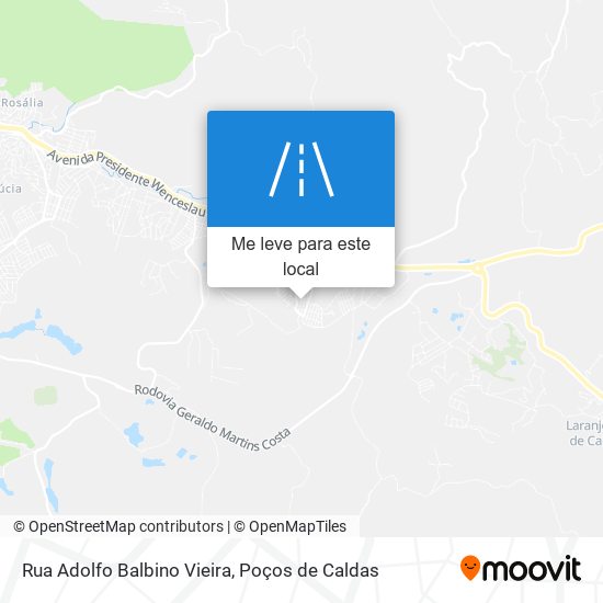 Rua Adolfo Balbino Vieira mapa