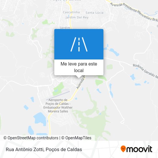 Rua Antônio Zotti mapa