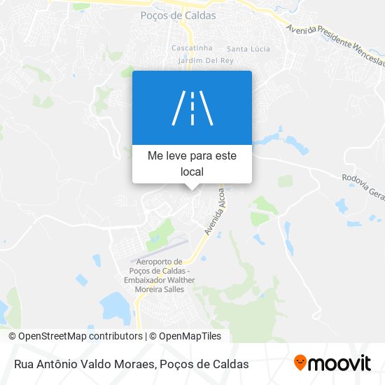 Rua Antônio Valdo Moraes mapa
